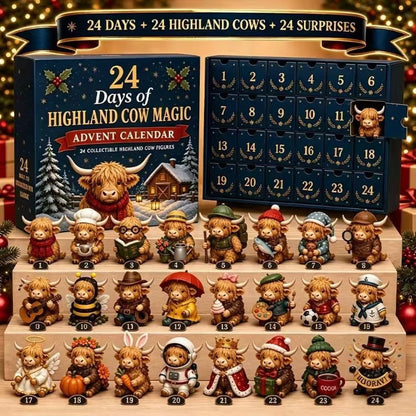 HIGHLANDIA – Highland-Cow-Adventskalender mit 24 Sammelfiguren