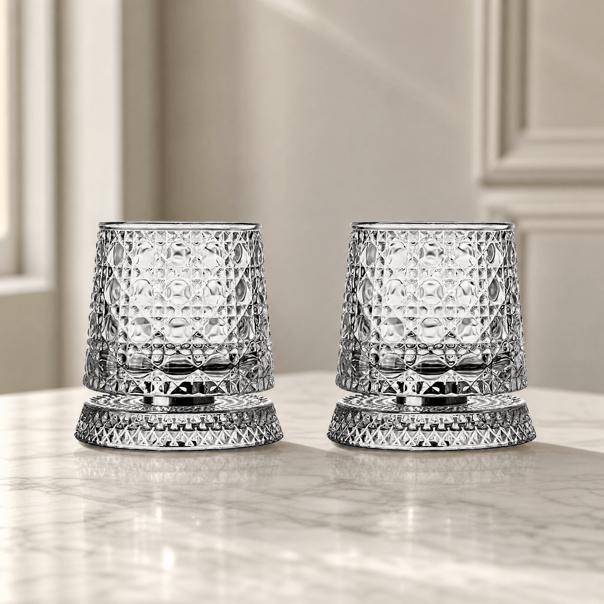 VETRANO – Verres à whisky avec base rotative à 360°