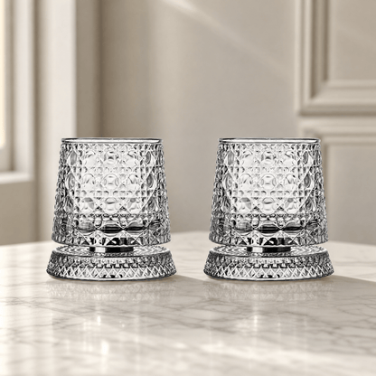 VETRANO – Verres à whisky avec base rotative à 360°