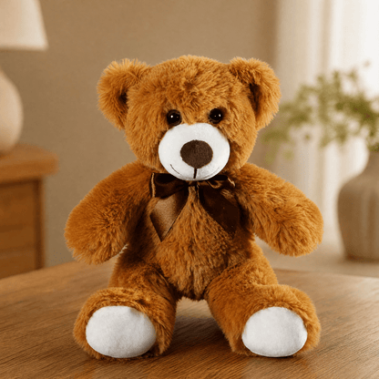 AMORETTA – Stuffed teddy bear or puppy with satin bow