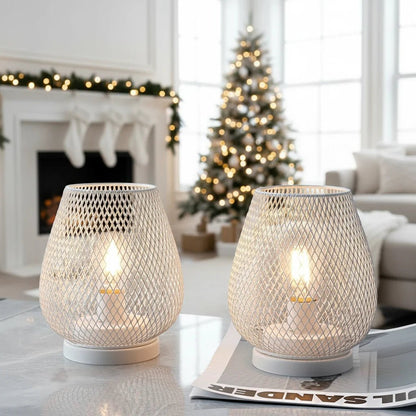 LUMICOVE – Kabellose Metall-Tischlampe mit warmem LED-Edisonlicht für gemütliche Räume