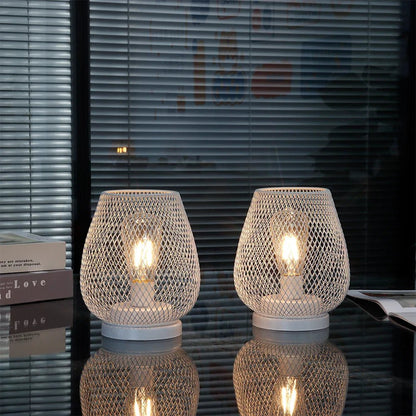 LUMICOVE – Kabellose Metall-Tischlampe mit warmem LED-Edisonlicht für gemütliche Räume