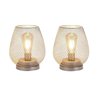 LUMICOVE – Kabellose Metall-Tischlampe mit warmem LED-Edisonlicht für gemütliche Räume