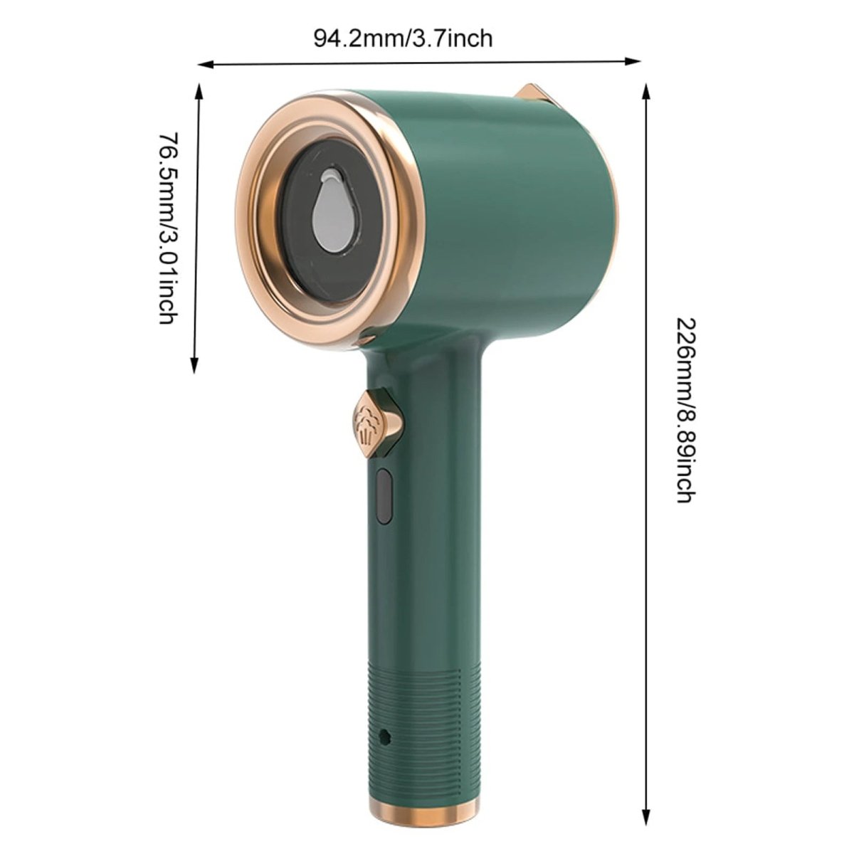 DEWRINKIQ – Draagbare handstomer voor textiel met titaniumplaat & 50ml watertank