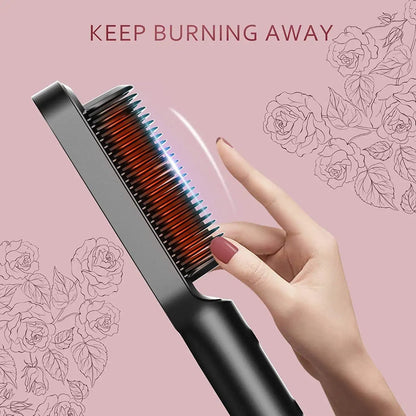Smoothease Styler – Alisador de cabello con cepillo de cerámica para un peinado rápido y saludable