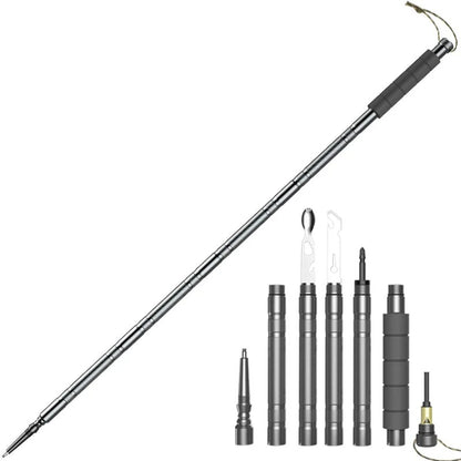 SURVIVAL TREKKER - Tactical hiking pole with multi-tool function for outdoor & emergencies