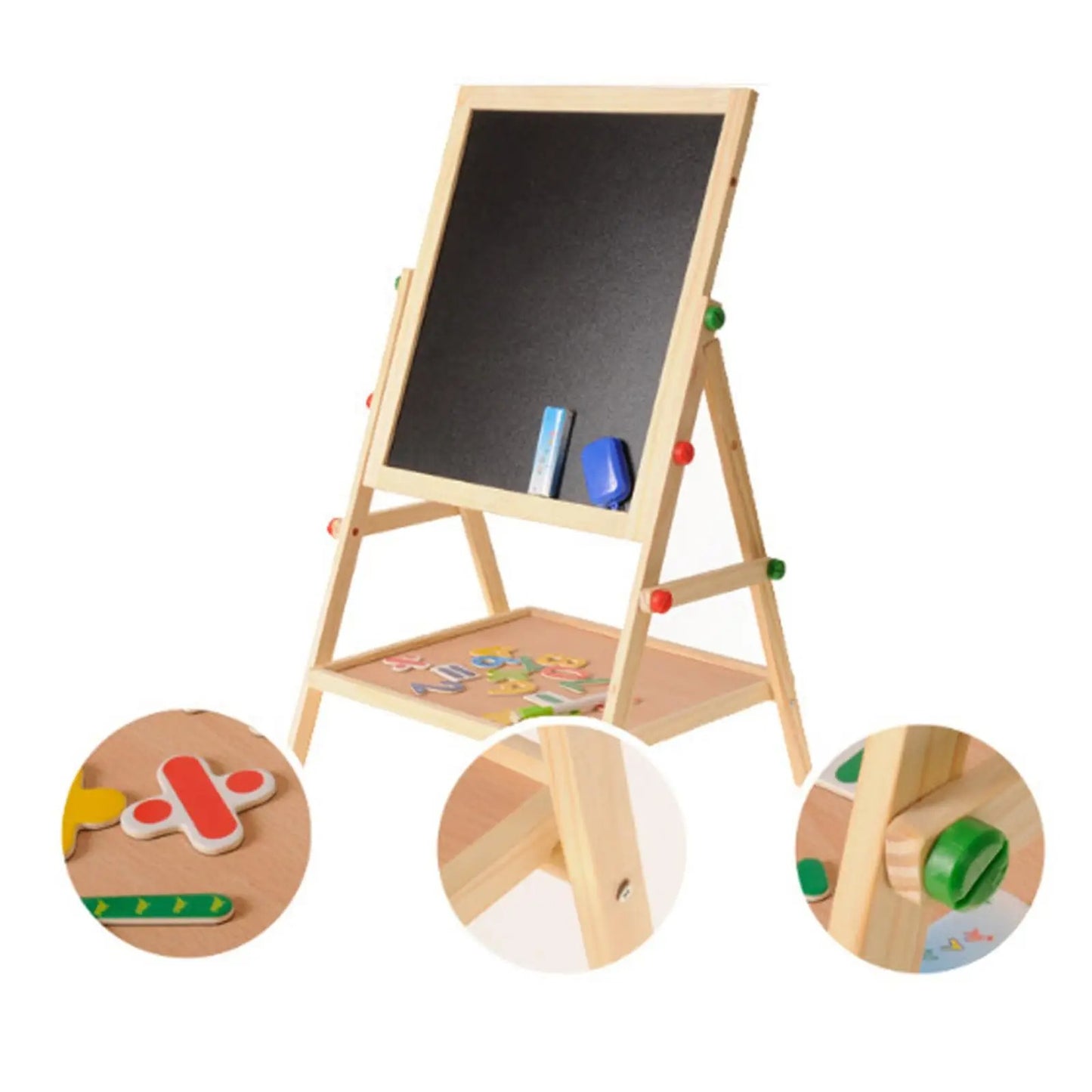SketchStar Duo – Caballete creativo para niños con pizarra y tablero blanco