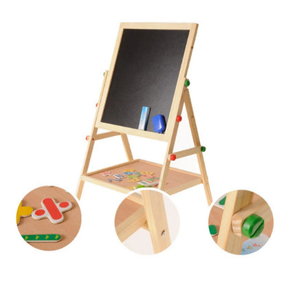 SketchStar Duo – Caballete creativo para niños con pizarra y tablero blanco