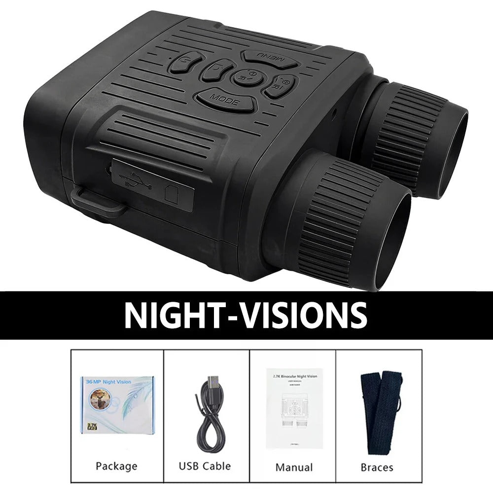 NightPulse Binoculars- Night vision binoculars with 300 m range & recording function