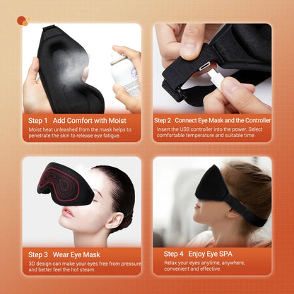 ThermaEye 3D – Máscara eléctrica para ojos con función de calor y control de temperatura