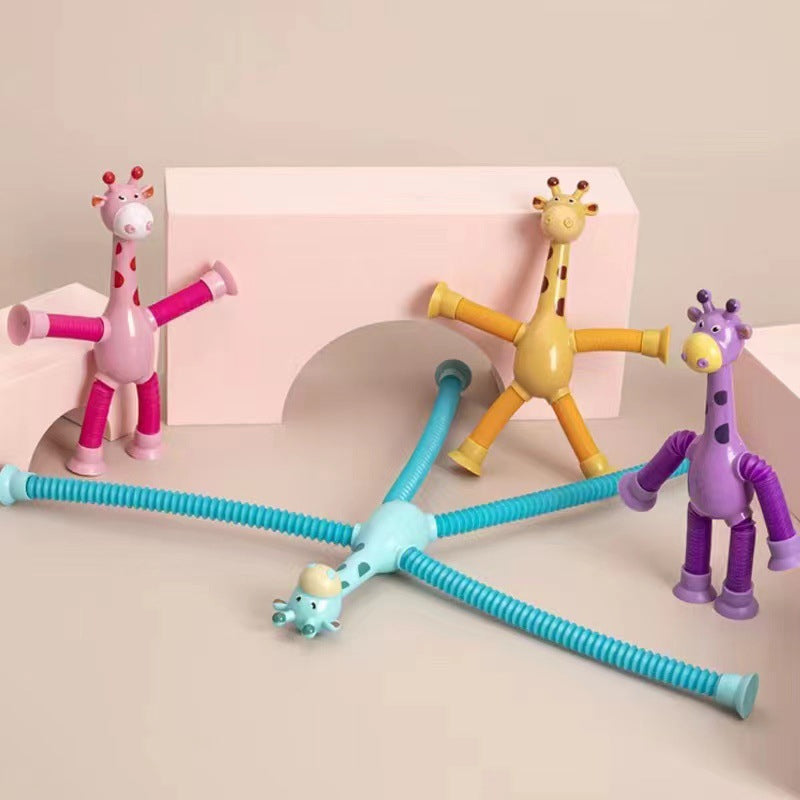  Stretch Giraffe - Flexible Saugnäpftassenspielzeug für Kinder-4