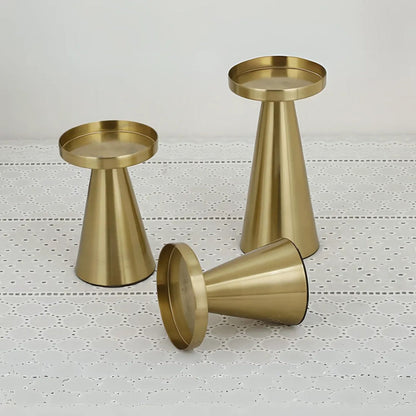 AUREVIA – Set de bougeoirs à l’aspect laiton brossé