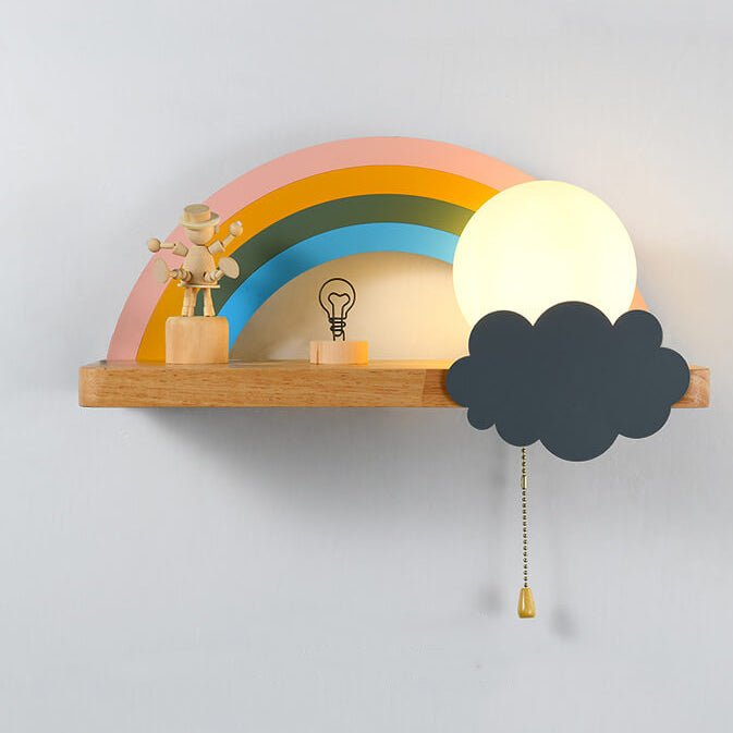 CARTOGLOW – Lampada da parete arcobaleno nordica per cameretta e camera da letto