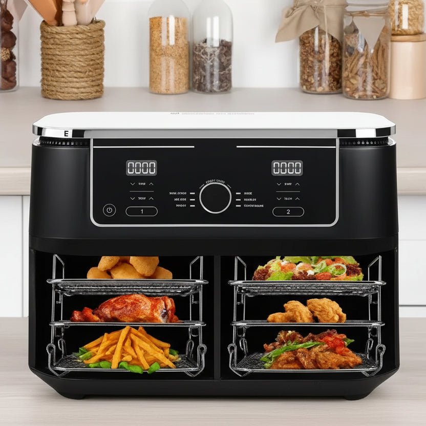 STACKCRISP – Stainless Steel Airfryer Rack with 3 Levels for Better Air Circulation