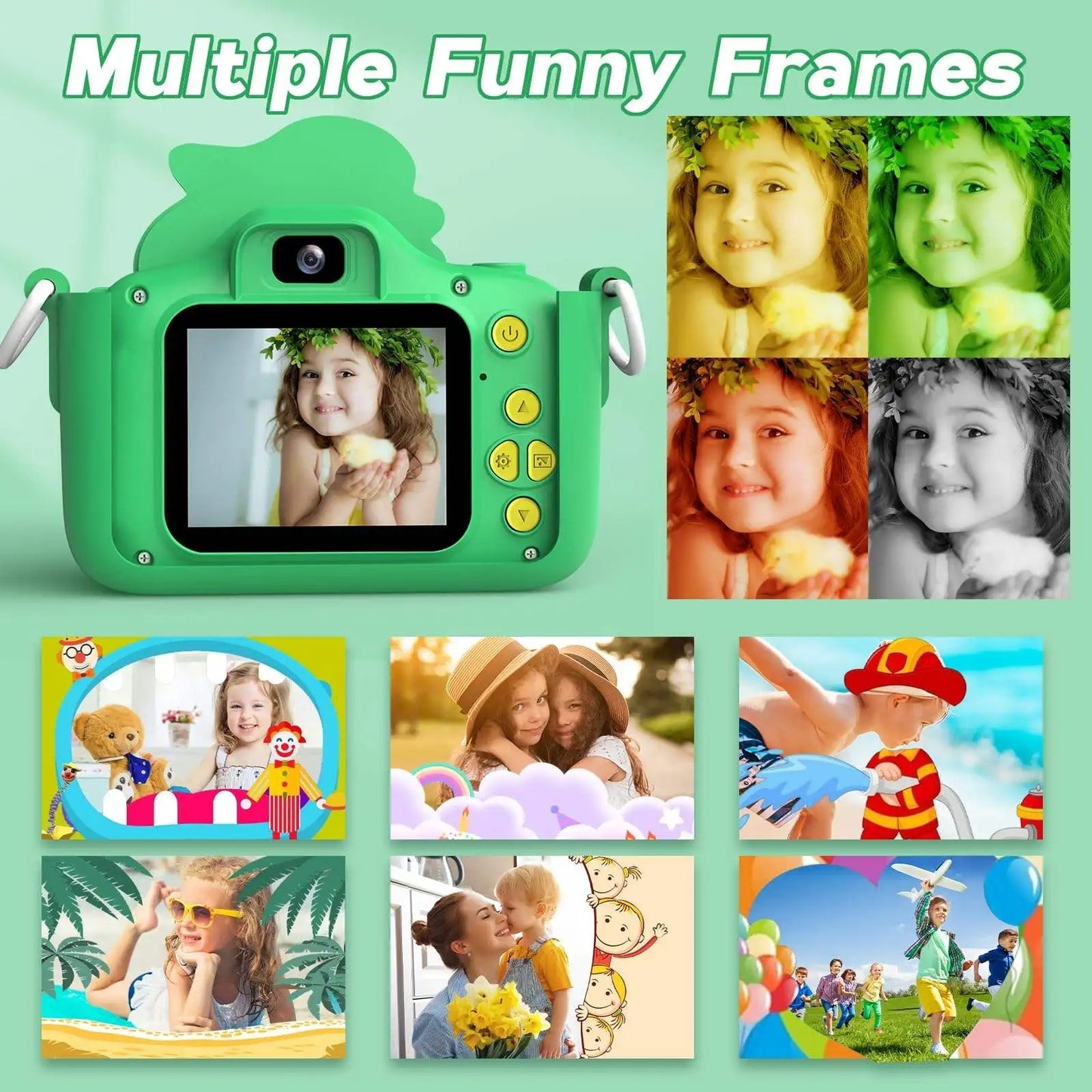 PhotoDino – Cámara de dinosaurio para niños con 1080p HD