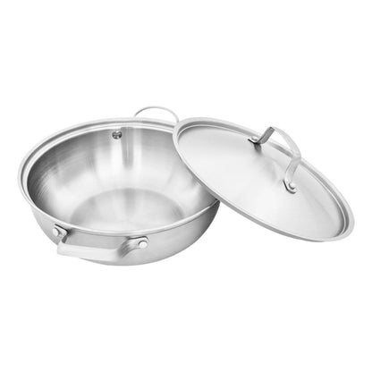SmartBoil – Casserole universelle en acier inoxydable avec couvercle pour tous types de cuisinières