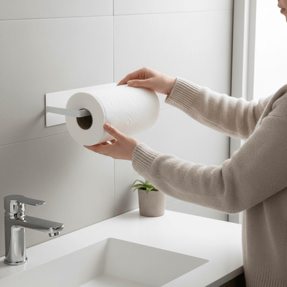 NEATHOLD MOUNT – Robust paper towel holder with iron construction, easy to install