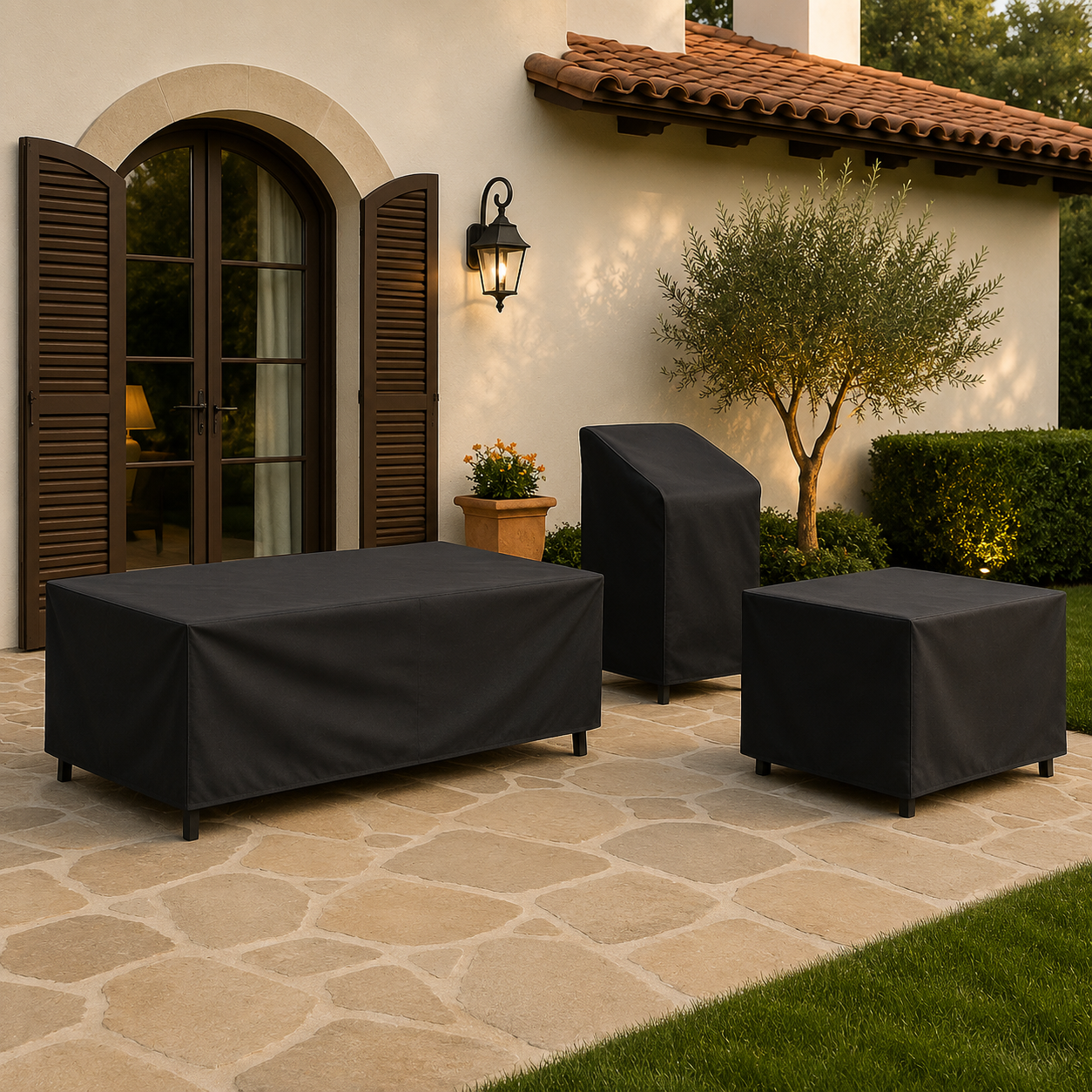 PATIOSHIELD – Copertura per mobili resistente alle intemperie con protezione UV e dalla pioggia