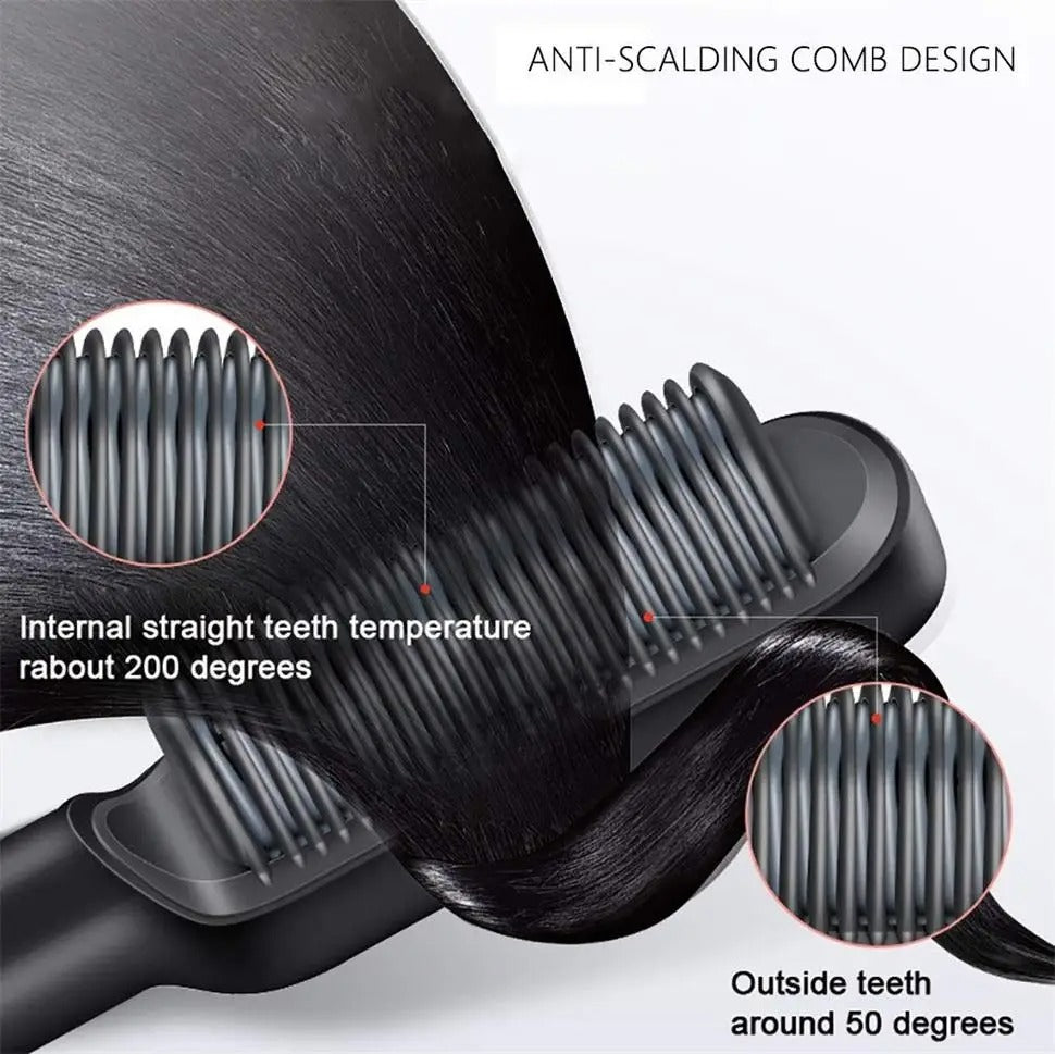 Smoothease Styler – Alisador de cabello con cepillo de cerámica para un peinado rápido y saludable