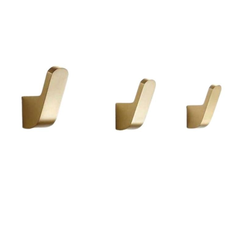 ELVANOR – Moderni ganci da parete in ottone dorato per accappatoi, per un appendimento compatto ed elegante
