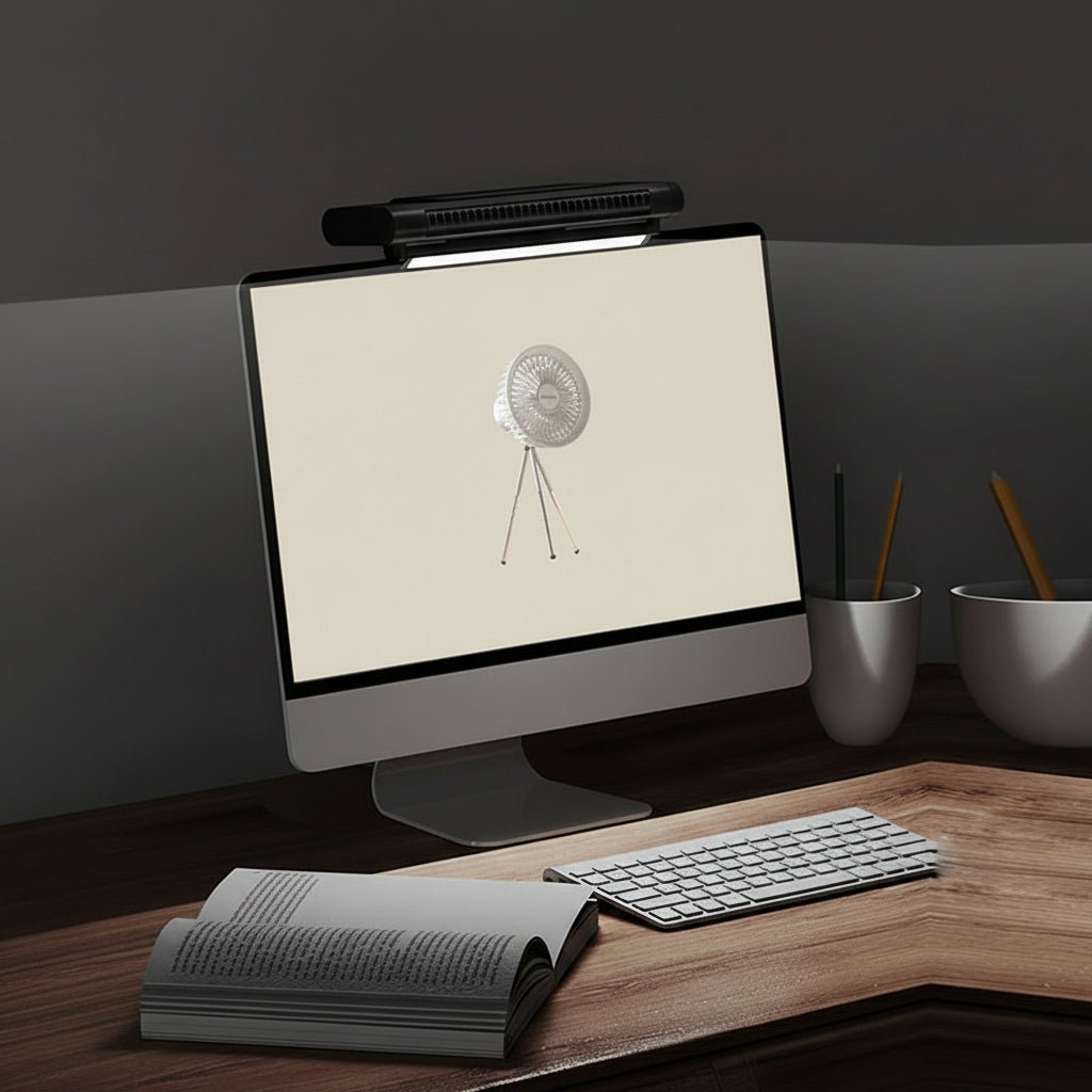 COOLMORA – Desktop Air Conditioner and Bladeless USB Fan for Refreshing Daily Airflow