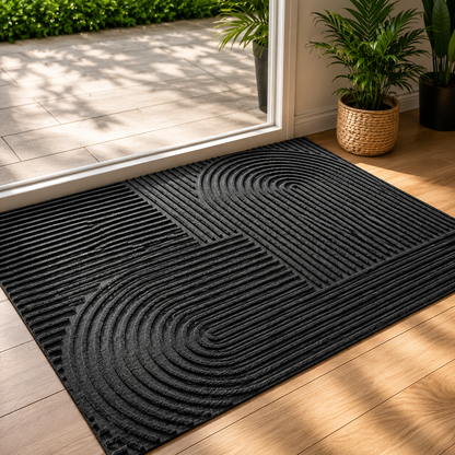 AQUARAY – Absorbent, washable mat with flowing line pattern