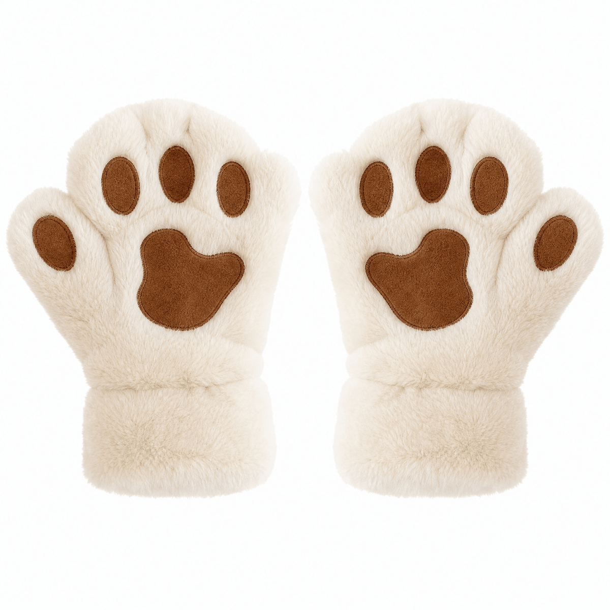 PAWLETTA – Mitaines en peluche à motif de pattes de chat
