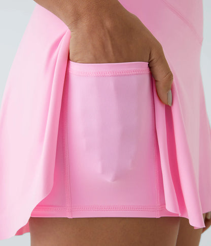 SOFTLYZERO LUCHTIGE ROK – Langer, luchtiger 2-in-1 sportrok met crossover tailleband & zijzak