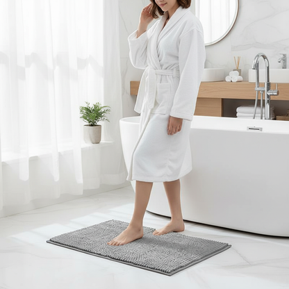 SOFTDRY COMFORT – Chenille Bath Mat with Non-Slip Backing