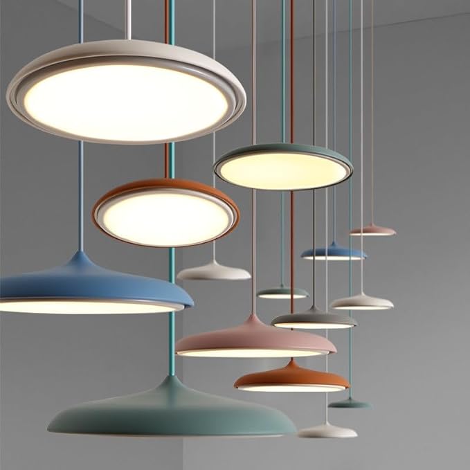 Moderne Pendelleuchte Weiß Größe M Metall für Esstisch-3
