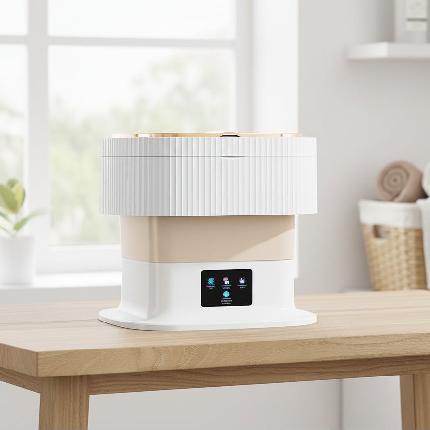 WASHNEST – Intelligente faltbare 11L Mini-Waschmaschine für Reisen und kleine Haushalte