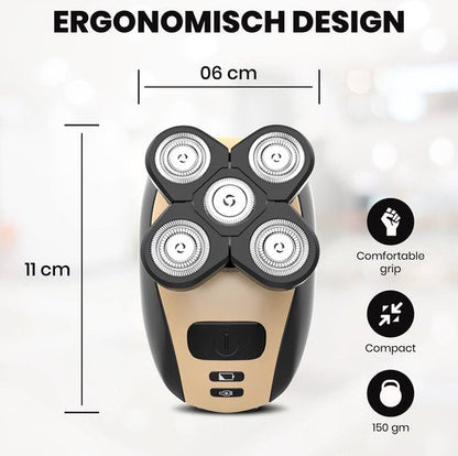 5-in-1 Rasierer Herren - Ergonomischer Rasierapparat mit Rasierklingen für Glatte Rasur-4
