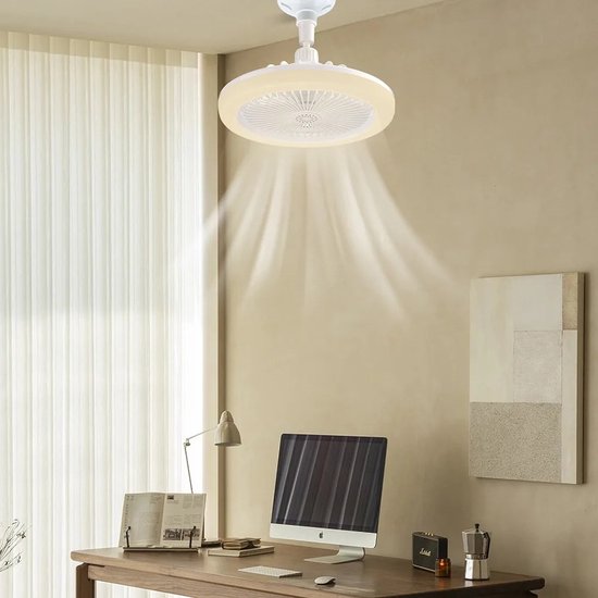 BREEZELIGHT – Deckenventilator mit Lampenfassung und Fernbedienung