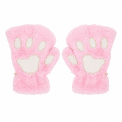 PAWLETTA – Mitaines en peluche à motif de pattes de chat