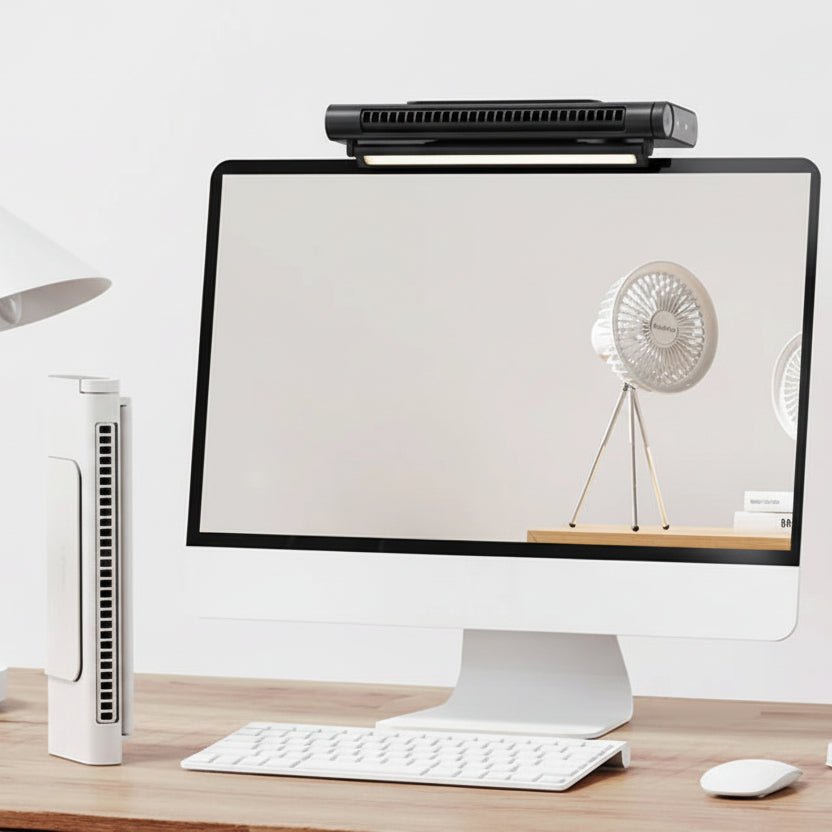 COOLMORA – Desktop Air Conditioner and Bladeless USB Fan for Refreshing Daily Airflow