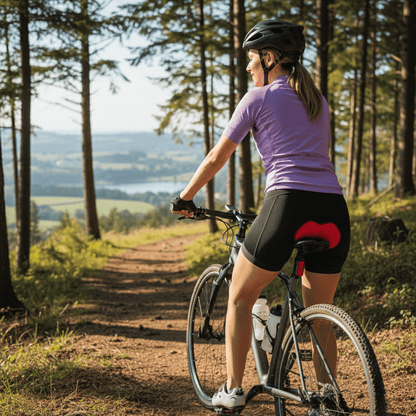 PEDALUX – Pantalones cortos de ciclismo para mujer con acolchado de gel 4D