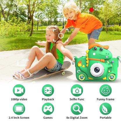 PhotoDino – Cámara de dinosaurio para niños con 1080p HD
