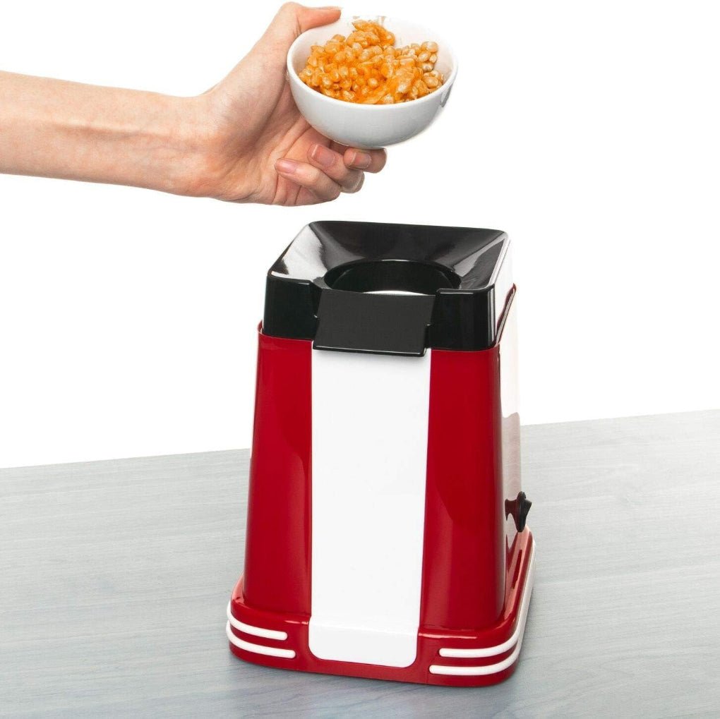 CRUNCHORA – Máquina clásica de palomitas para el hogar para palomitas ligeras y aireadas en pocos minutos