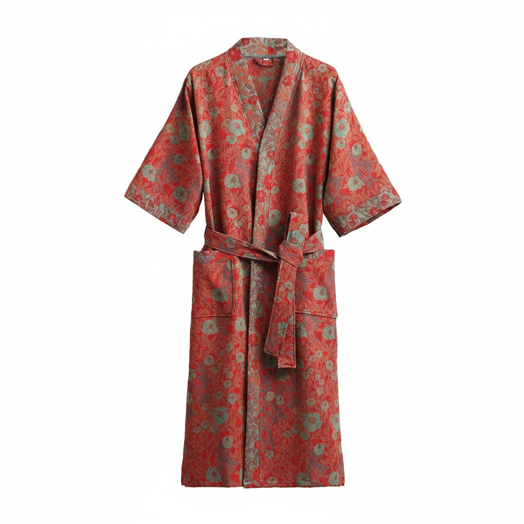 LEAFKIMONO – Accappatoio kimono reversibile in cotone per un comfort naturale