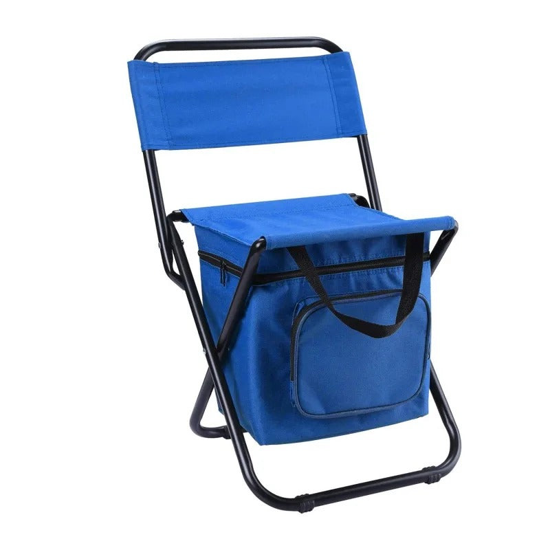 COOLCAMP CHAIR - Folding chair with backrest & integrated cool bag