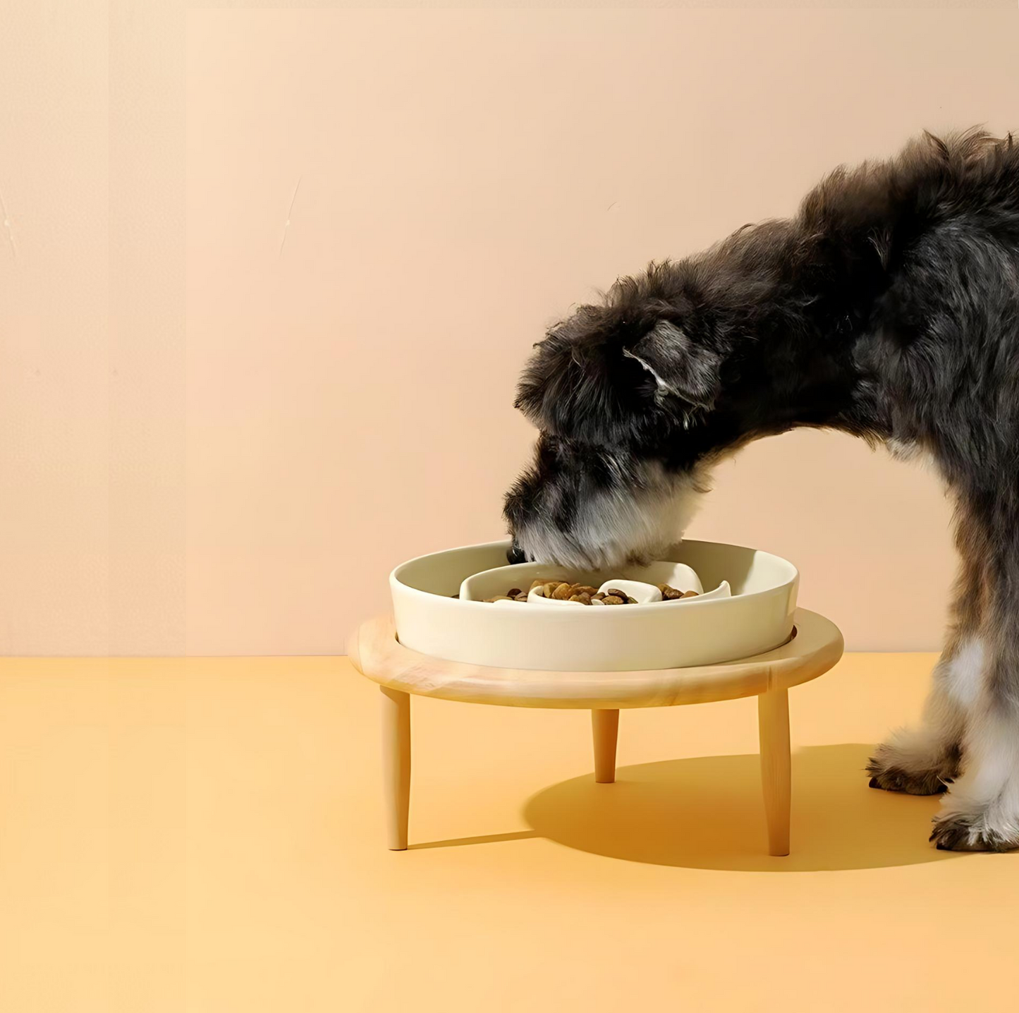Futternapf Keramik Weiß Größe M Langsame Fütterung Hunde Katzen-6