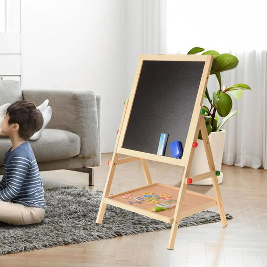 SketchStar Duo – Caballete creativo para niños con pizarra y tablero blanco