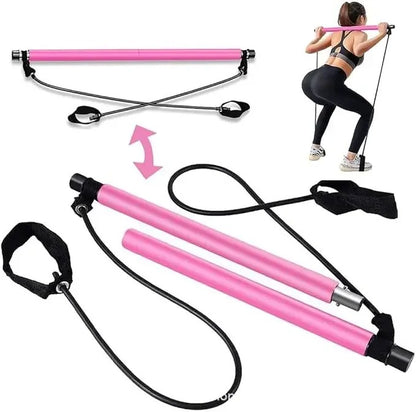 Set de barras Pilatescore – Equipo portátil de entrenamiento Pilates con bandas de resistencia