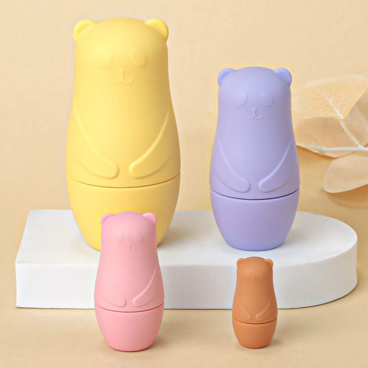 SiliconeNest - Stackable silicone nesting dolls to promote fine motor skills