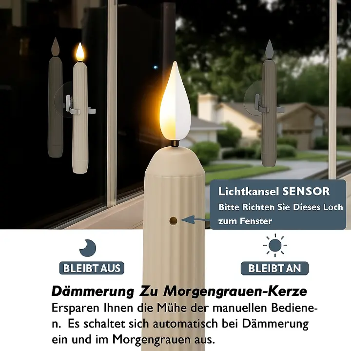 NIVELLA – Stilvolle LED-Fensterkerzen mit Timerfunktion