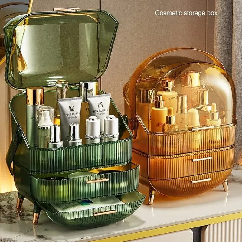 BeautySence make-up organiser - Dustproof & waterproof cosmetics box with elegant design