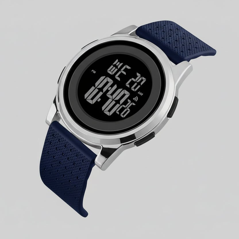 SLIMTIME – Reloj deportivo digital ultradelgado para hombre con pulsera de acero inoxidable