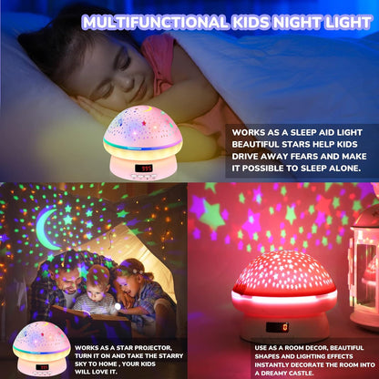 GlowLight - Magic star projector with 16 colours & timer function