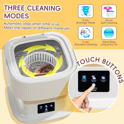WASHNEST – Intelligente faltbare 11L Mini-Waschmaschine für Reisen und kleine Haushalte