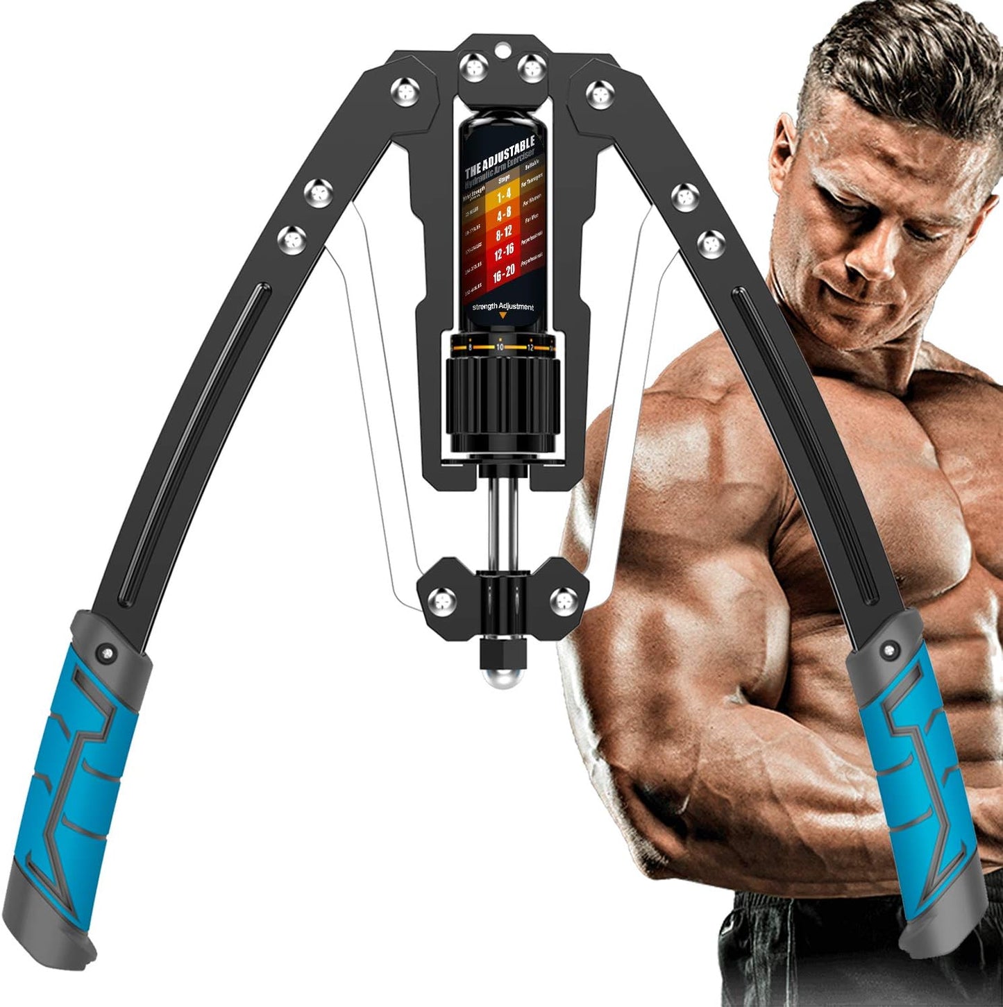 Variant image for Verstellbarer Armtrainer TwisterPro - Hydraulisches System 10-200 kg für Oberkörpertraining-3